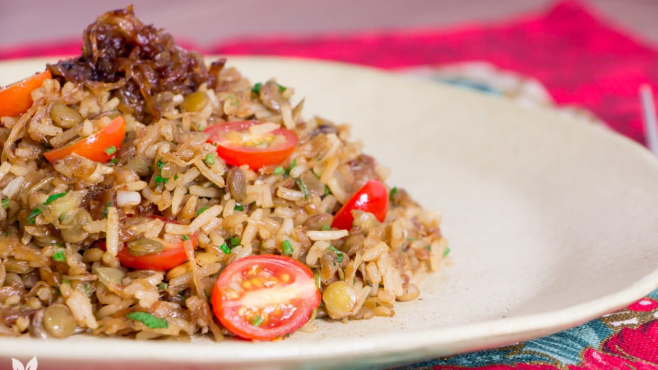 Arroz Com Lentilha E Cebola Caramelizada Marola Com Carambola